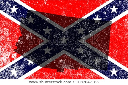 Rebel Civil War Flag With Arizona Map Foto stock © BigAlBaloo