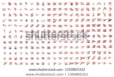 Сток-фото: Very Big Collection Of Vector Flags Of The Lebanon