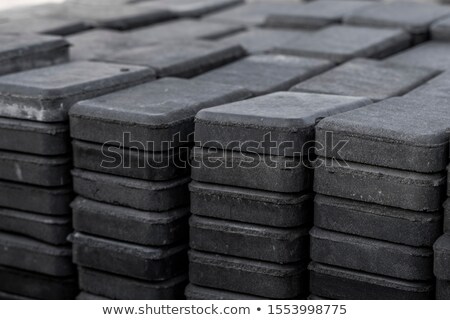 Stockfoto: Stack Of Cobble Stone On A Construction Site