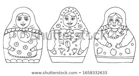 Сток-фото: Colorful Russian Wooden Dolls