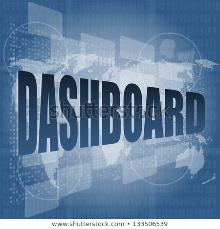 Dashboard Word On Digital Binary Touch Screen Stockfoto © fotoscool