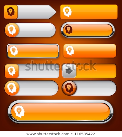 Stockfoto: Think Web Internet Square Vector Orange Icon Design Set