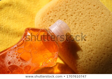 Stock photo: Housewife Washing Dishes In The Kitchen Macro Photo
