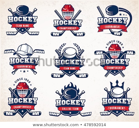 Сток-фото: Color Vintage Hockey Emblem