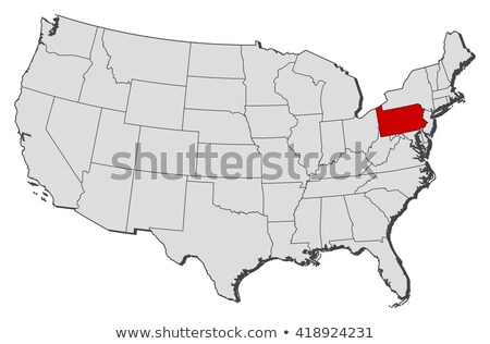 Map Of The United States Pennsylvania Highlighted Zdjęcia stock © Schwabenblitz