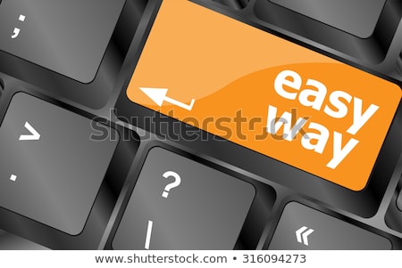 Easy Way Button On The Keyboard Close Up Stockfoto © fotoscool