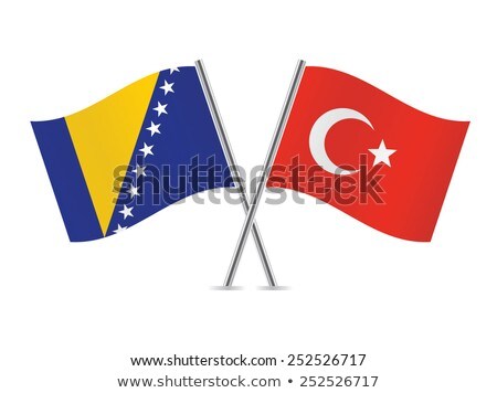 Stock fotó: Turkey And Bosnia And Herzegovina Flags