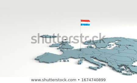 Stockfoto: 3d Rendering Of A Map Of Europe - Luxembourg