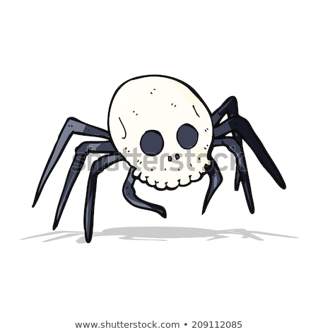 Cartoon Spooky Skull Imagine de stoc © lineartestpilot