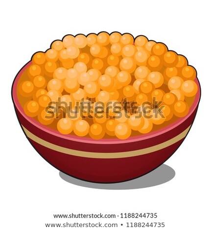 Cartoon Red Caviar In Ceramic Bowl Foto stock © lady-luck