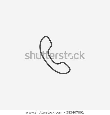 Foto stock: Outline Phone Icon Isolated On White Background