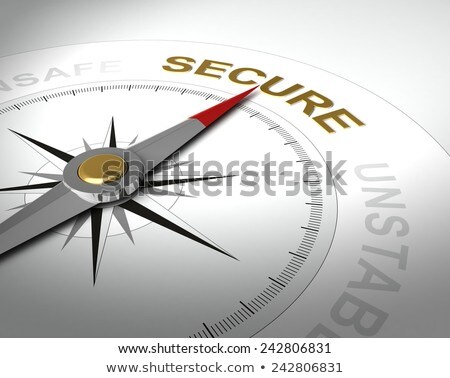 Compass Needle Pointing To The Word Security Stock fotó © oorka
