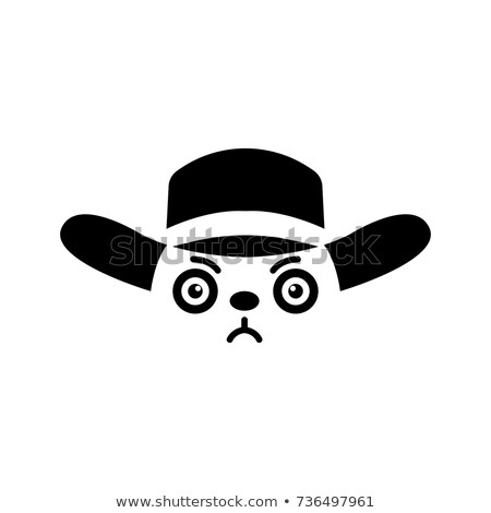 Foto d'archivio: Cartoon Bear In A Cowboy Hat With An Idea