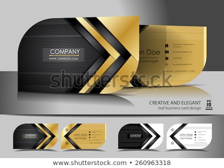 Striped Business Card With Ribbons Zdjęcia stock © obradart