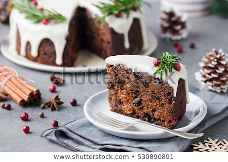 Foto stock: Traditional Christmas Cake