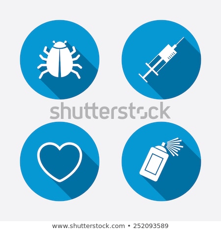 Stok fotoğraf: Blue Circle Vector Icon For Injection