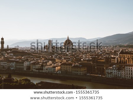 Stock fotó: Famous View Of Florence At Twilight Italy