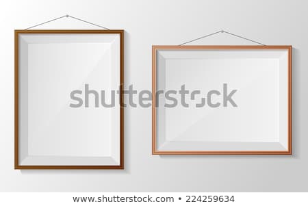 Foto stock: Two Blank Black Picture Frames