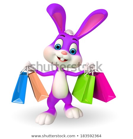 Foto stock: Easter Bunny Shopping Bag