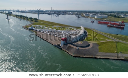 Stok fotoğraf: Windmills On The Maasvlakte