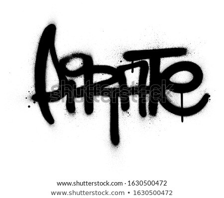 Foto stock: Graffiti Pirate Icon In Black Over White