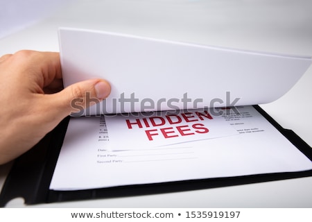 Stok fotoğraf: Hidden Fees In Contract