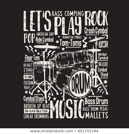 Stok fotoğraf: Rock T Shirts Elements Set