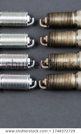 Zdjęcia stock: Four Automobile Spark Plugs Closeup