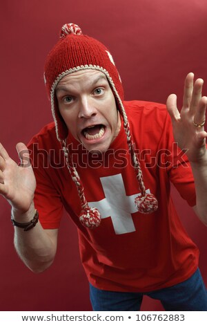 Stock fotó: Crazy Swiss Sports Fan