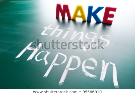 Stock foto: Action Changes Things Chalk Drawing