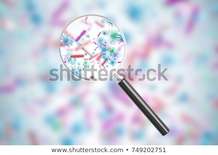 Foto d'archivio: Vaccination Concept Magnifying Glass