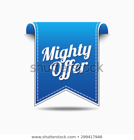 Zdjęcia stock: Mighty Offer Blue Vector Icon Design