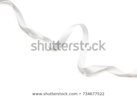 Stockfoto: White Card With Ornament And White Ribbon