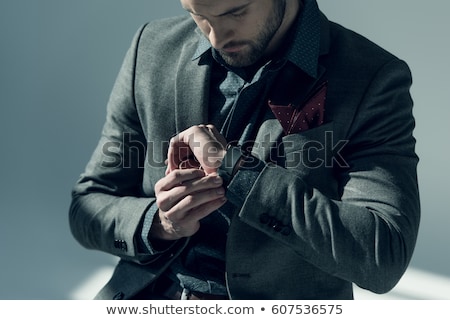 Foto stock: Handsome Man Posing In A Stylish Suit