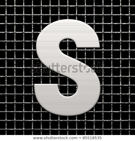 Stock photo: Metal Lattice Font Letter S 3d