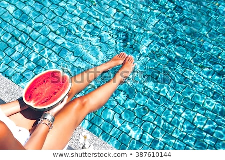 Stok fotoğraf: Bikini And Watermelon