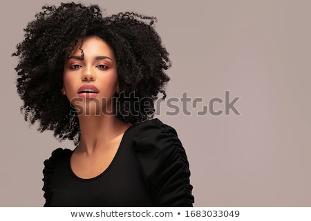 Stok fotoğraf: Portrait Of Girl With Afro Hairstyle