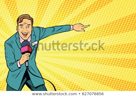 Foto stock: News Pop Art Man Journalist