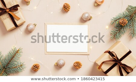 Stock fotó: Christmas Composition With Letters Xmas