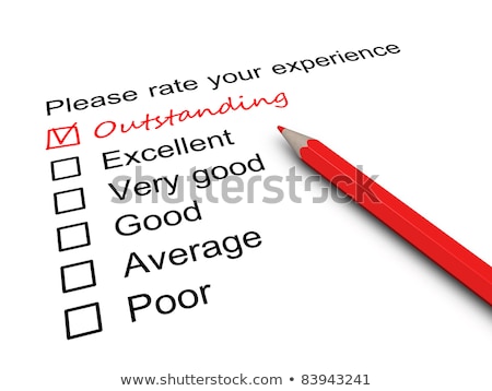 Stockfoto: Average Customer Service Evaluation Form