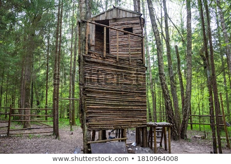 [[stock_photo]]: Wooden Hunting Tower In The Forest