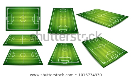 Foto stock: Soccer Field European Football Stadium Court For Sport Game Vector