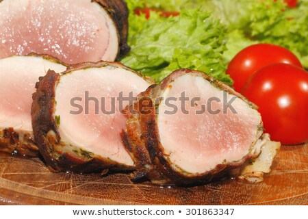 Foto stock: Green Crusted Pork Loin