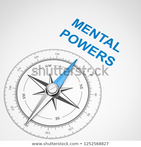 Foto d'archivio: Compass On White Background Mental Powers Concept
