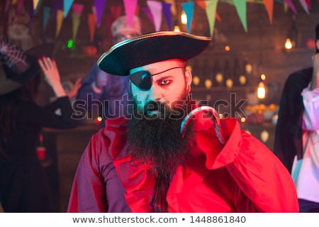 Сток-фото: Group Of Excited Friends Dressed In Scary Costumes