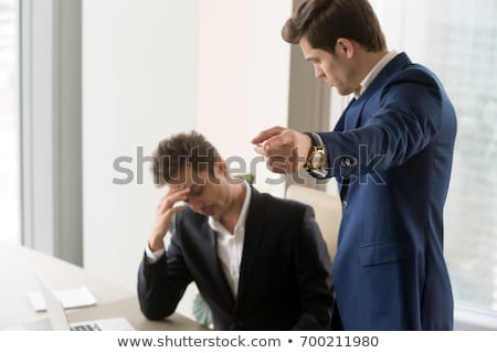 Stockfoto: Young Businessman Fired By Boss