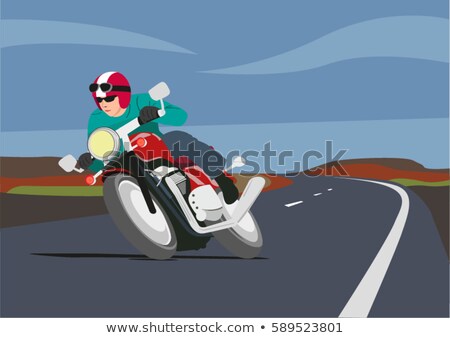 商業照片: Man Driving On Motorcycle Extreme Sport Vector