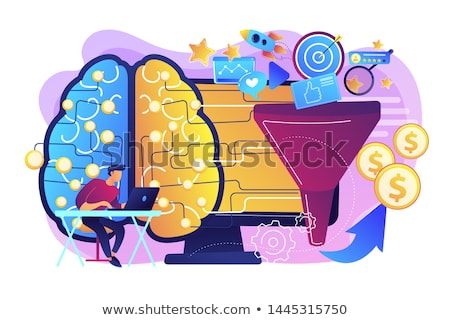 Stock photo: Ai Powered Marketing Tools Concept Vector Illustration