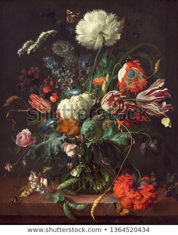 Stock foto: Colorful Dutch Tulips In Vase