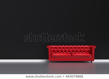 Red Sofa On Black Background Stock foto © IvanC7